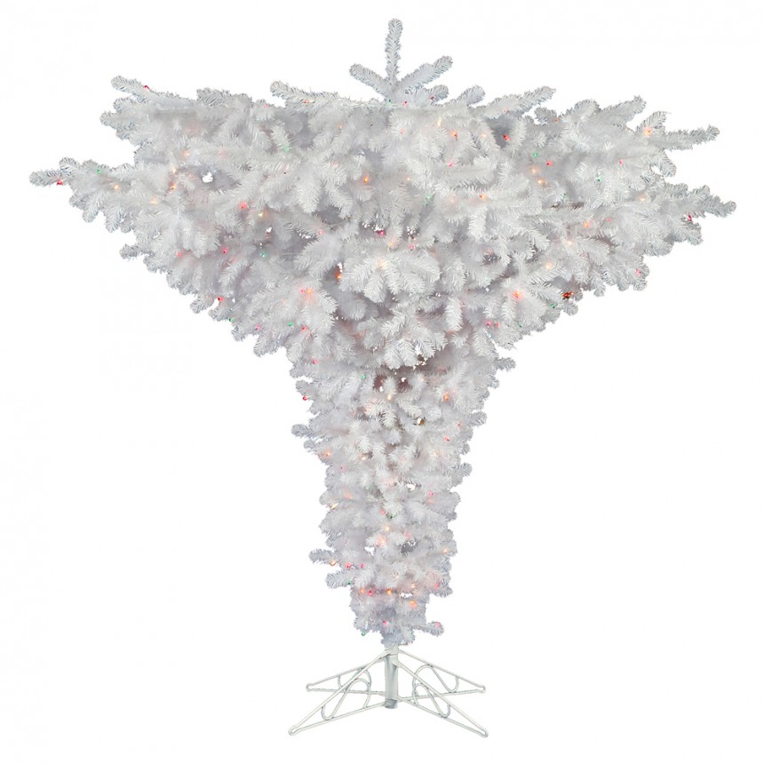 Crystal White Upside Down Christmas Tree For Christmas 2014