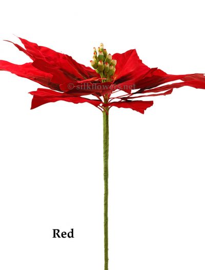 48 inch Wide Giant Poinsettia: Multiple Colors - CLOSEOUT For Christmas 2014