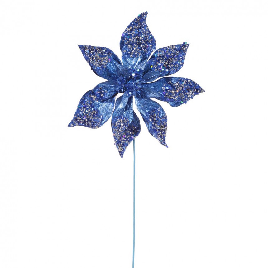 21 inch Artificial Beaded Poinsettia Stem For Christmas 2014