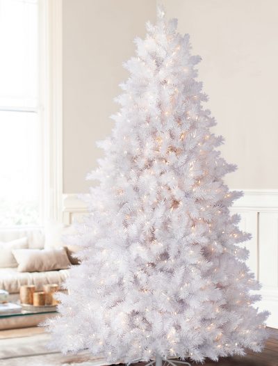 6.5' Balsam Hill Classic White Artificial Christmas Tree - Clear (Christmas Tree)
