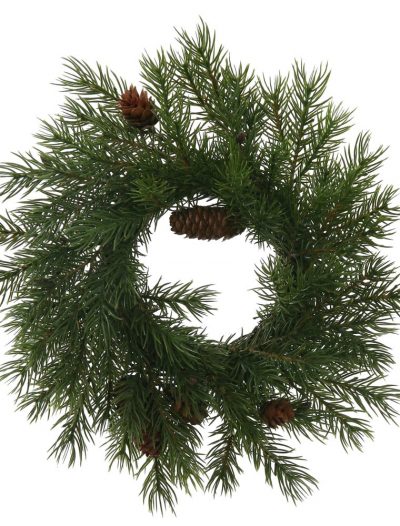 Artificial Rattan Angel Pine with Cone Wreath For Christmas 2014