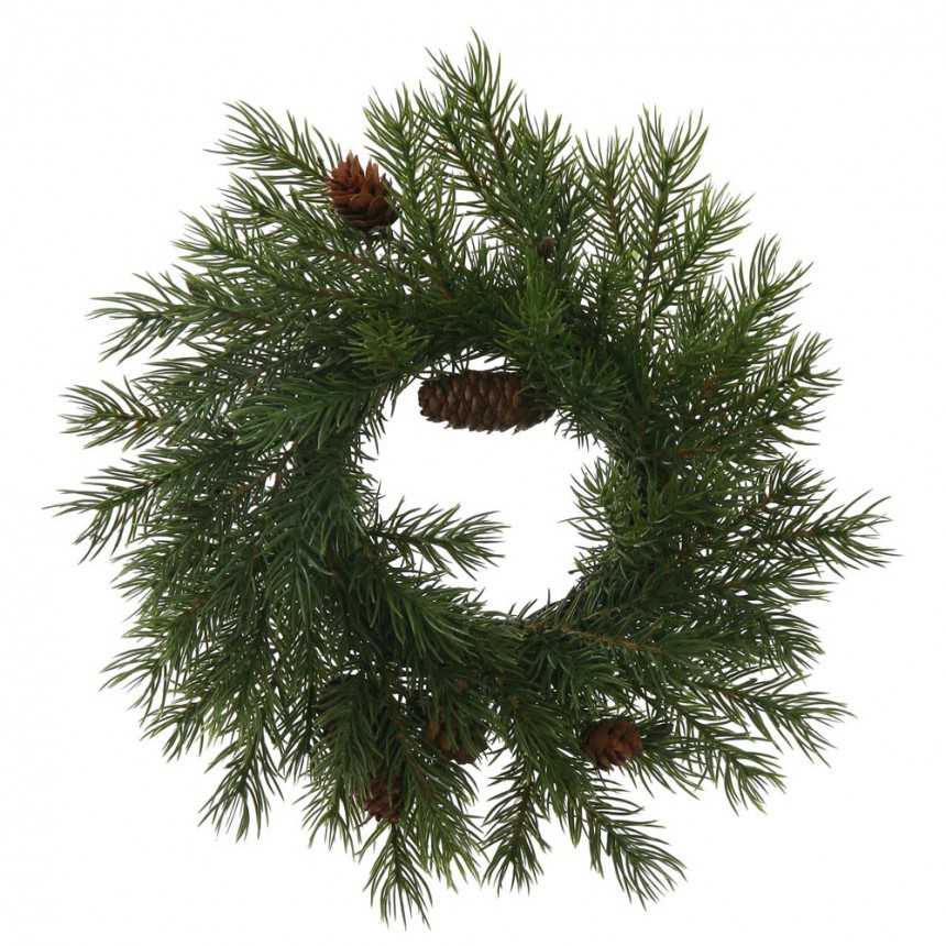 Artificial Rattan Angel Pine with Cone Wreath For Christmas 2014