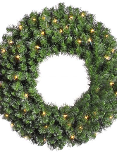 Prelit Douglas Fir Wreath: All-lit Lights For Christmas 2014