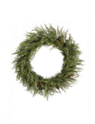 Cedar Pine Cone Wreath For Christmas 2014