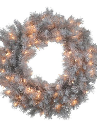 Artificial Silver White Pine Wreath For Christmas 2014