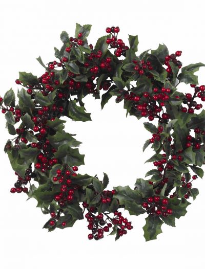 24 inch Holly Berry Wreath For Christmas 2014