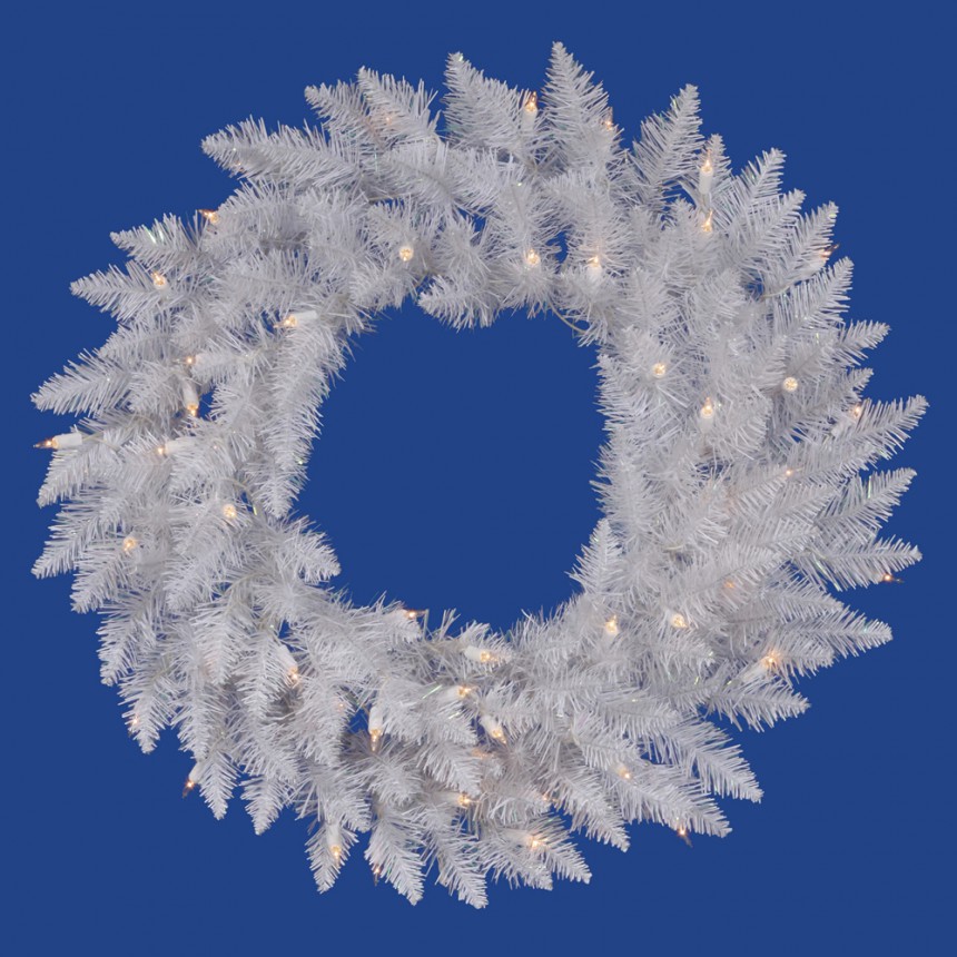 White Spruce Wreath For Christmas 2014