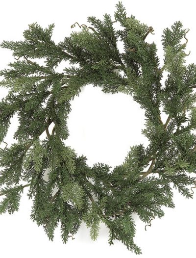 28 inch Plastic Cypress Single Ring Wreath For Christmas 2014