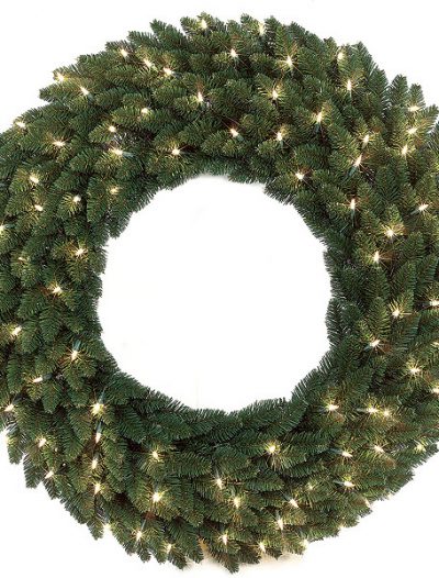 34 Inch Balsam Fir Wreath: Clear Lights For Christmas 2014