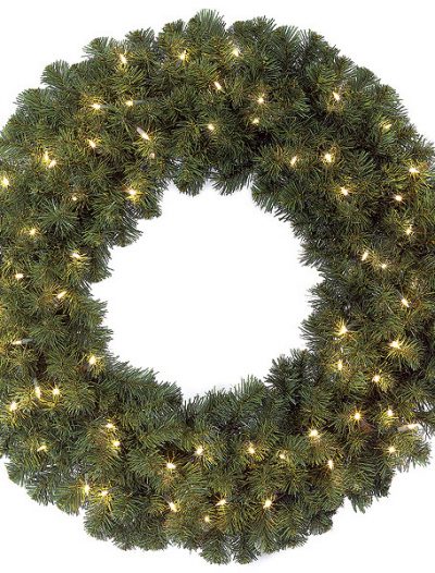 36 inch Virginia Pine Wreath: Unlit For Christmas 2014
