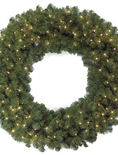 48 inch Virginia Pine Wreath: Clear Lights For Christmas 2014