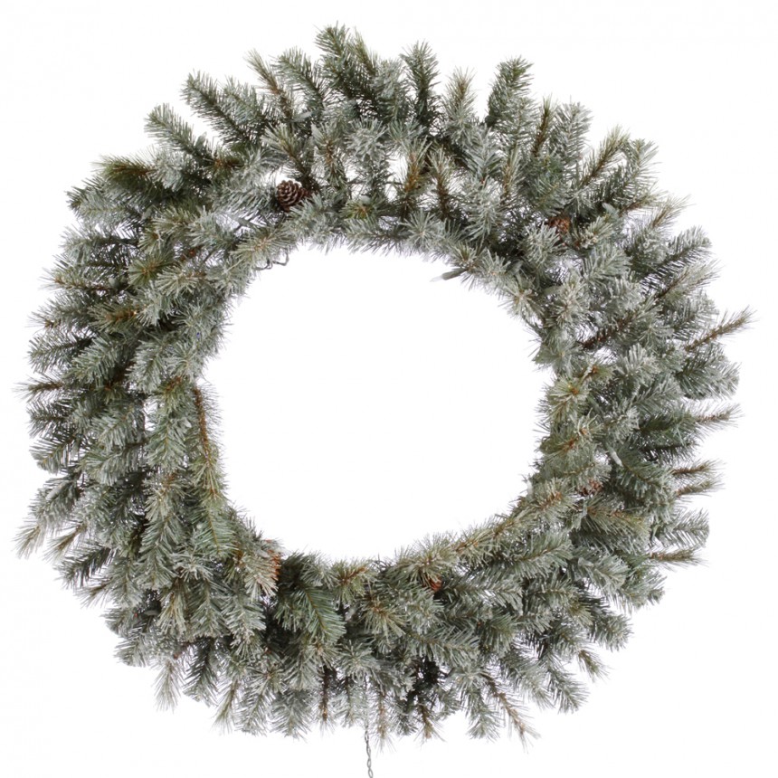 60 inch Frosted Sartell Wreath For Christmas 2014