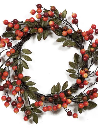 22 inch Red Crabapple Wreath: Set of (2) For Christmas 2014
