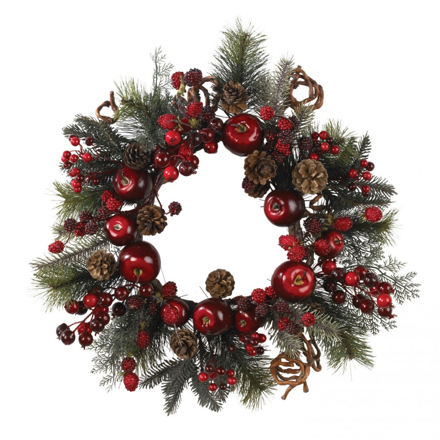 22 inch Apple Berry Wreath For Christmas 2014