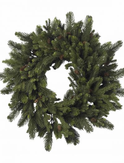 30 inch Pine and Pinecone Wreath For Christmas 2014