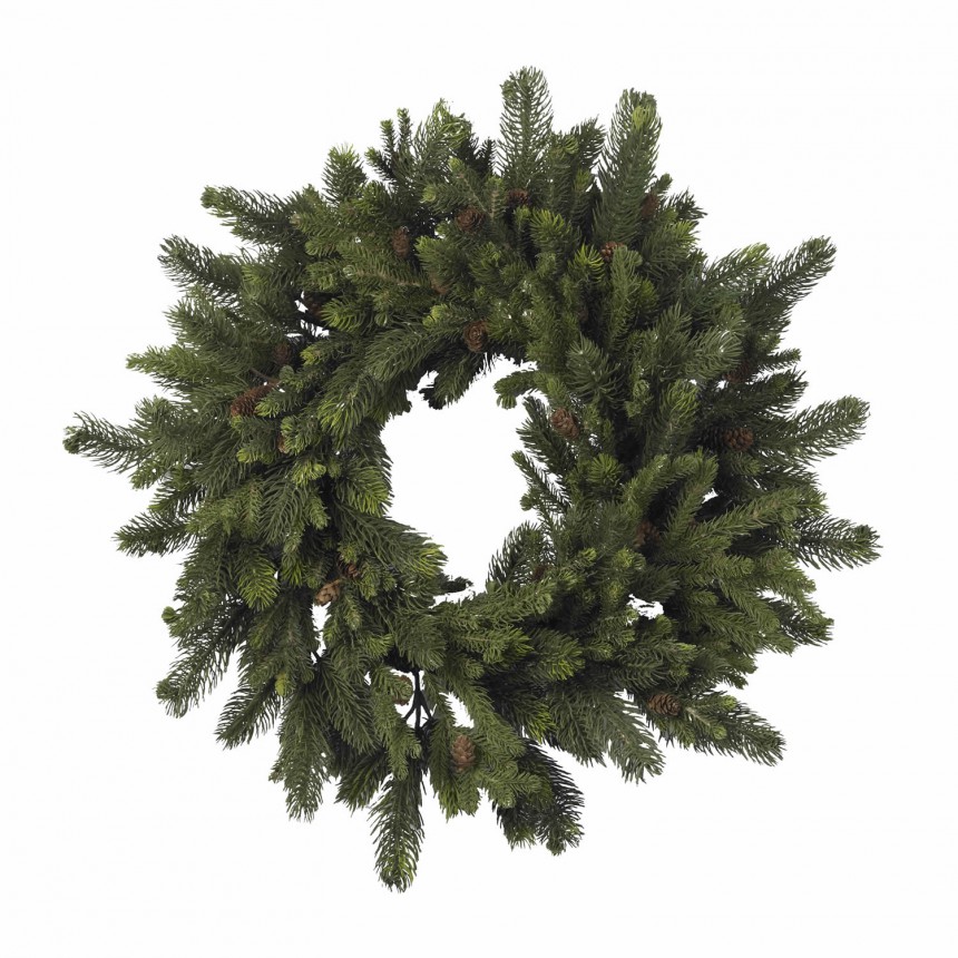 30 inch Pine and Pinecone Wreath For Christmas 2014