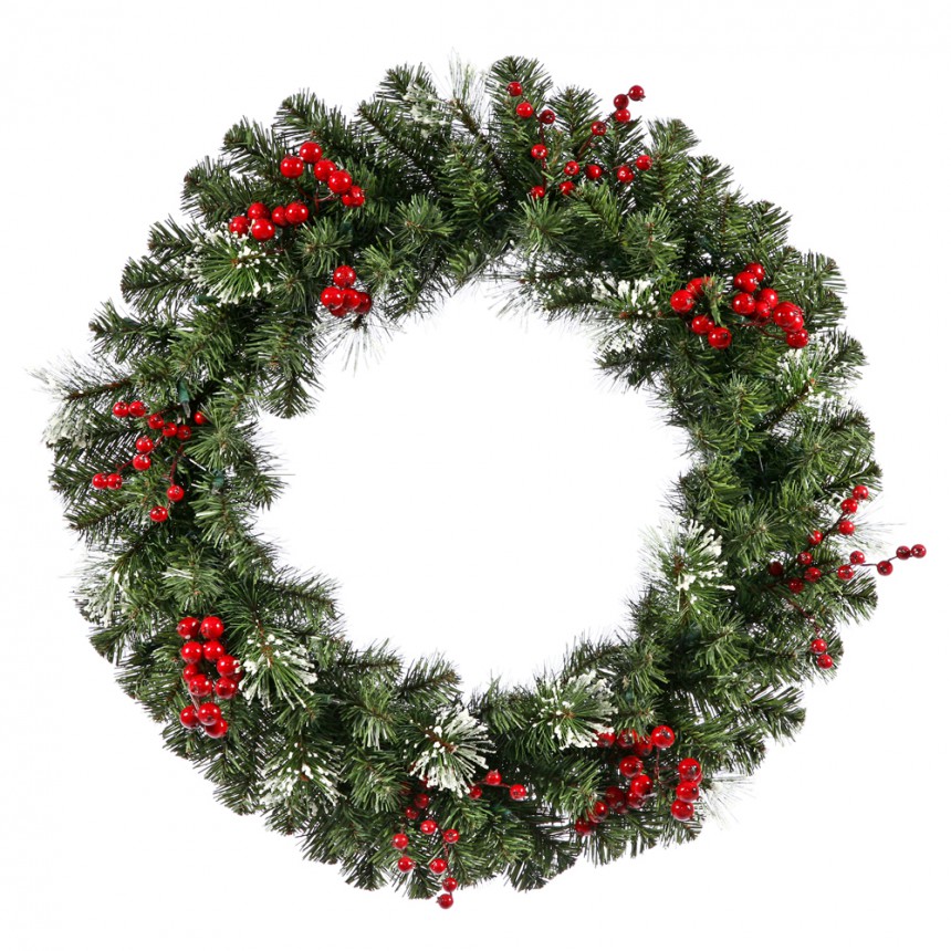 Siegal Berry Pine Wreath For Christmas 2014