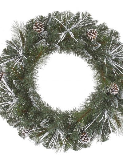 Flocked Mixed Needle Wreath For Christmas 2014