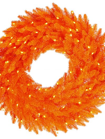 Orange Fir Wreath For Christmas 2014
