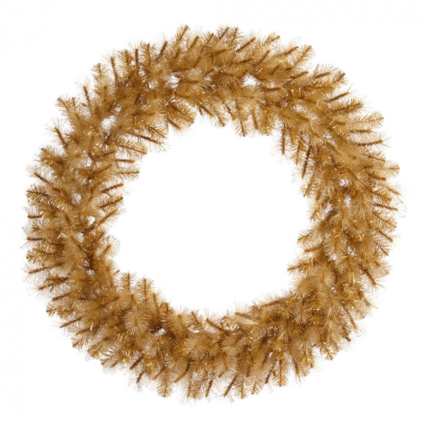 Gold Glitter Cashmere Pine Wreath For Christmas 2014