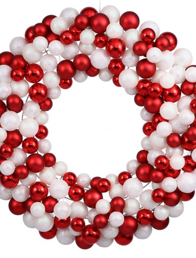 24 inch Ornament Ball Wreath For Christmas 2014