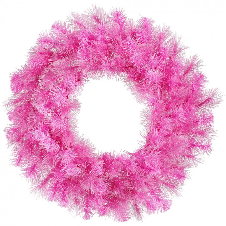 30 inch Pink Cashmere Pine Wreath For Christmas 2014
