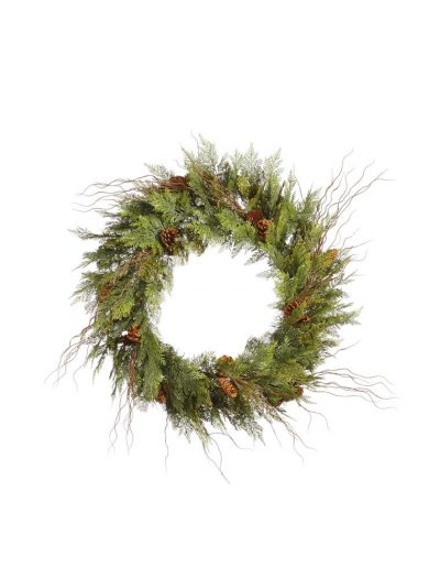 Cedar Twig Wreath For Christmas 2014