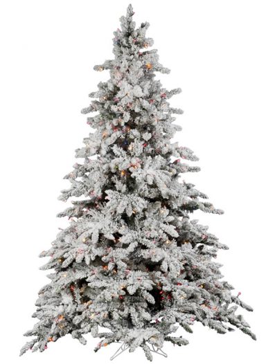 Vickerman 25295 - 4.5' x 41" Flocked Utica Fir 250 Multi-Color Lights Christmas Tree (A895147) (Christmas Tree)
