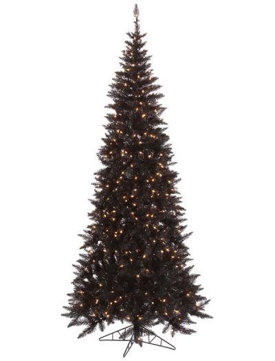 Vickerman 28203 - 9' x 46" Black Slim Fir 700 Clear Lights Christmas Tree (K121681) (Christmas Tree)