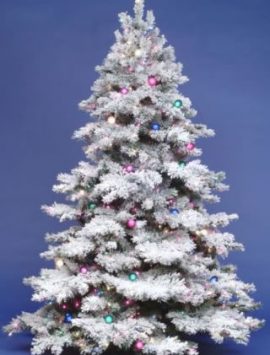 Vickerman Flocked Alaskan Multi Pre-lit Christmas Tree - Mini Lights (Christmas Tree)