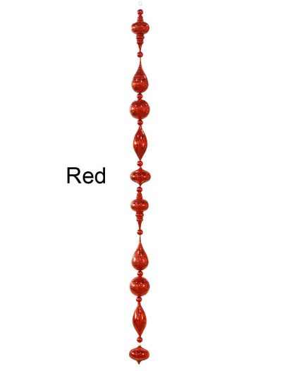 6 foot Shiny Glitter Drop Ornament Strand For Christmas 2014