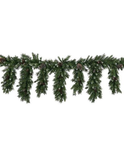 9 foot Artificial Ashberry Icicle Garland with Pinecones For Christmas 2014