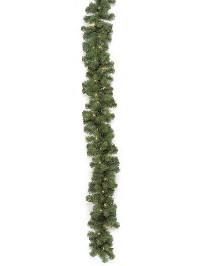 9 Foot Virginia Pine Garland: Clear Lights For Christmas 2014