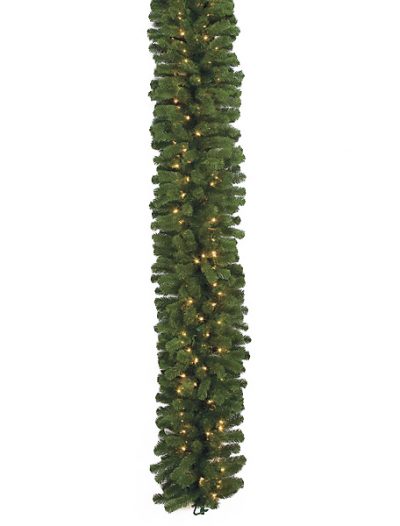 9 Foot Mountain Pine Garland: Clear Lights For Christmas 2014