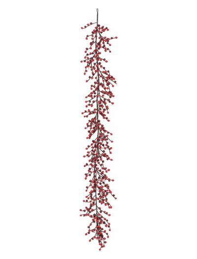 6 foot Red and Burgundy Wild Gooseberry Garland: Set of (4) For Christmas 2014