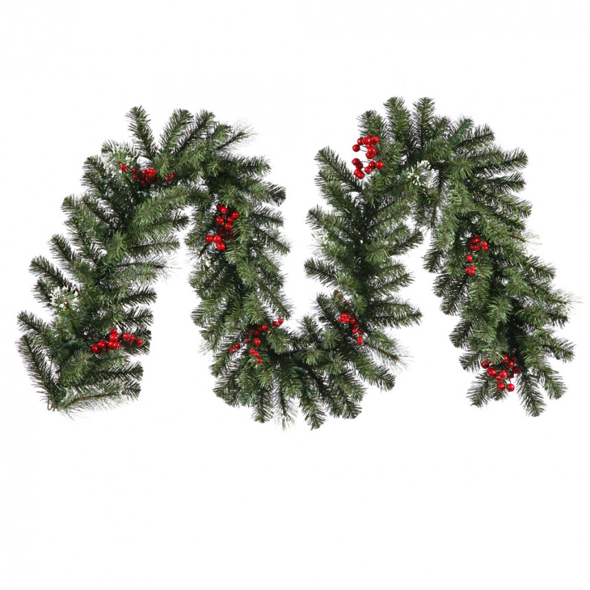9 foot Siegal Berry Pine Garland For Christmas 2014