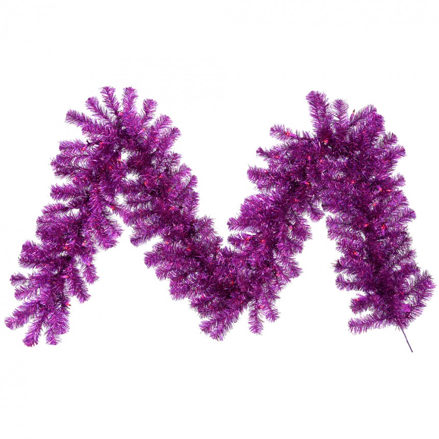 9 foot Purple Garland For Christmas 2014