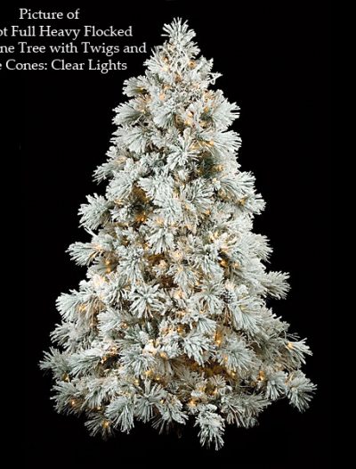 Full Heavy Flocked Long Needle Pine Christmas Tree For Christmas 2014