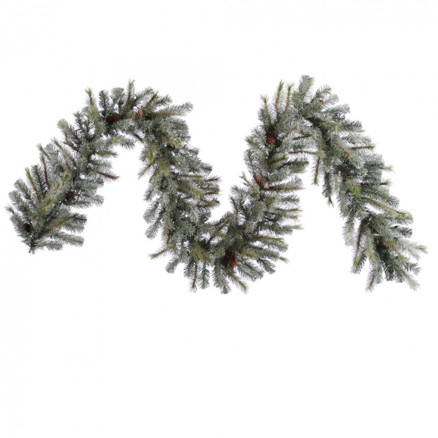 9 foot Frosted Sartell Garland For Christmas 2014
