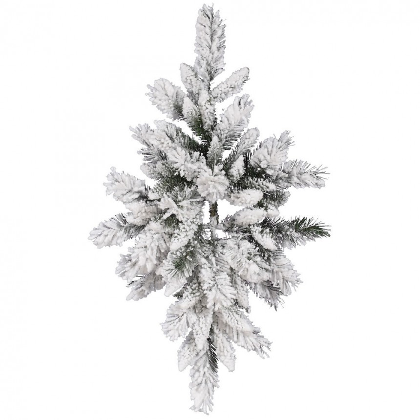 32 inch Flocked Snow Ridge Pine Swag For Christmas 2014