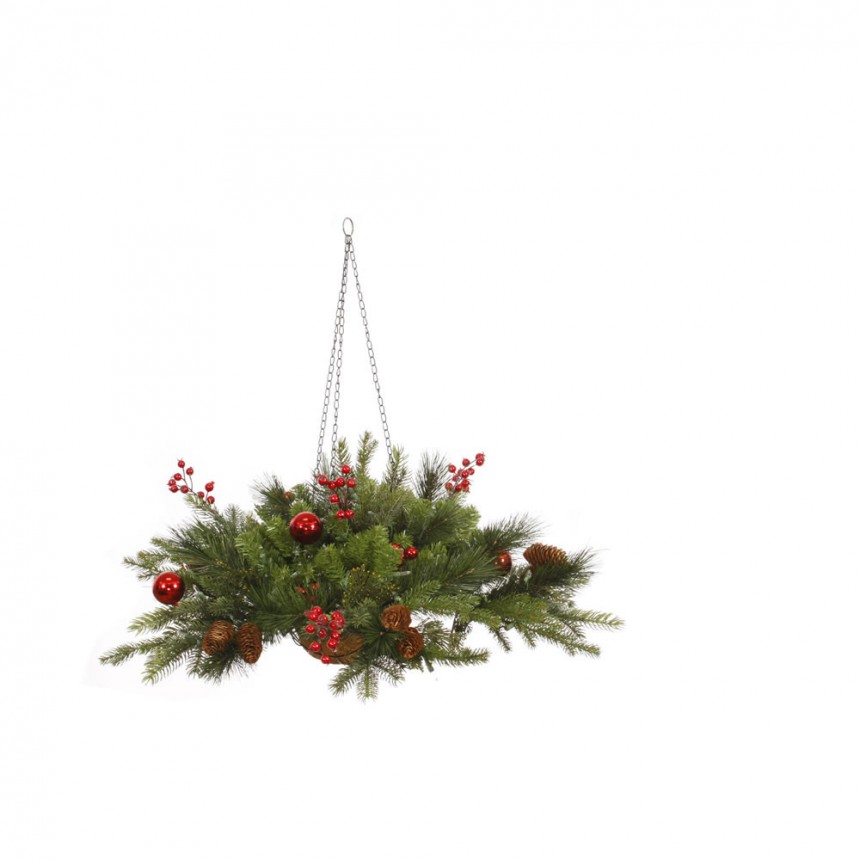 Mixed Berry Ball Hanging Basket For Christmas 2014