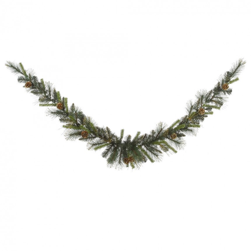 Gold Glitter Tip Mixed Pine Swag Garland For Christmas 2014