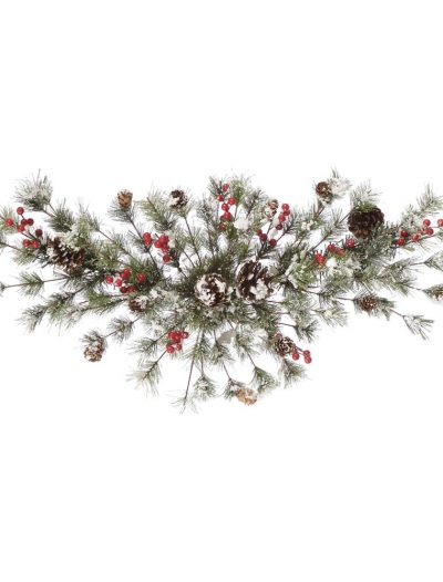 Artificial Snowy Monterey Pine Swag with Berries For Christmas 2014
