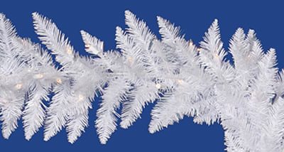 Vickerman 9 ft. Pre-Lit LED Sparkle White Garland - Clear (Christmas Tree)
