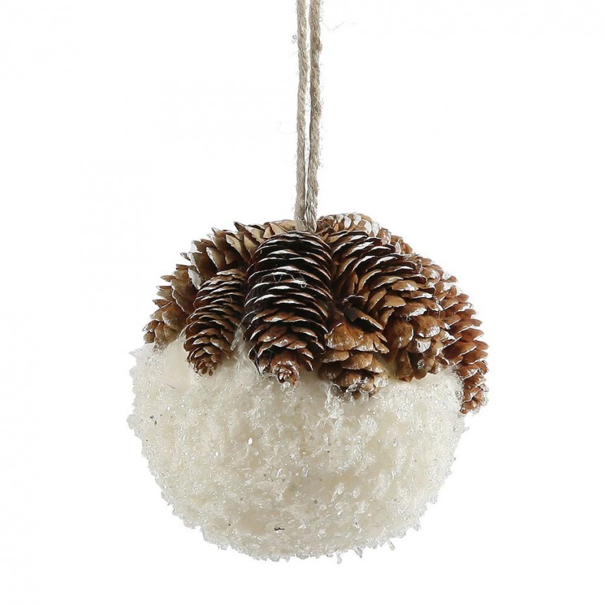 4.5 inch Snow Christmas Ball Ornament For Christmas 2014