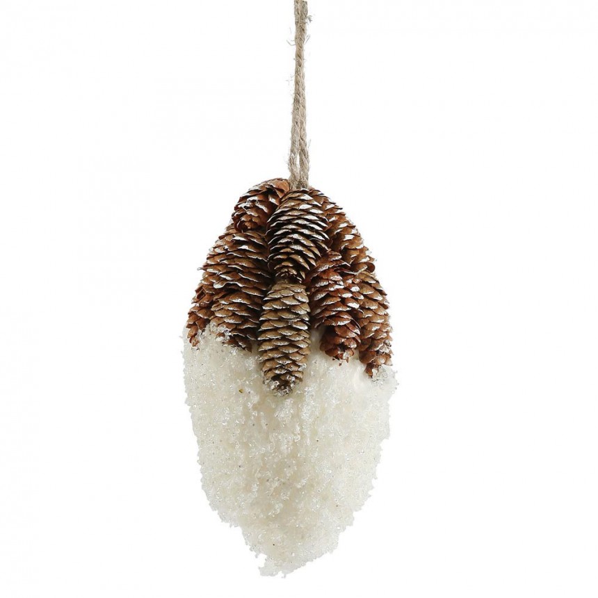 7.5 inch Oval Snow Drop Christmas Birch Ornament For Christmas 2014