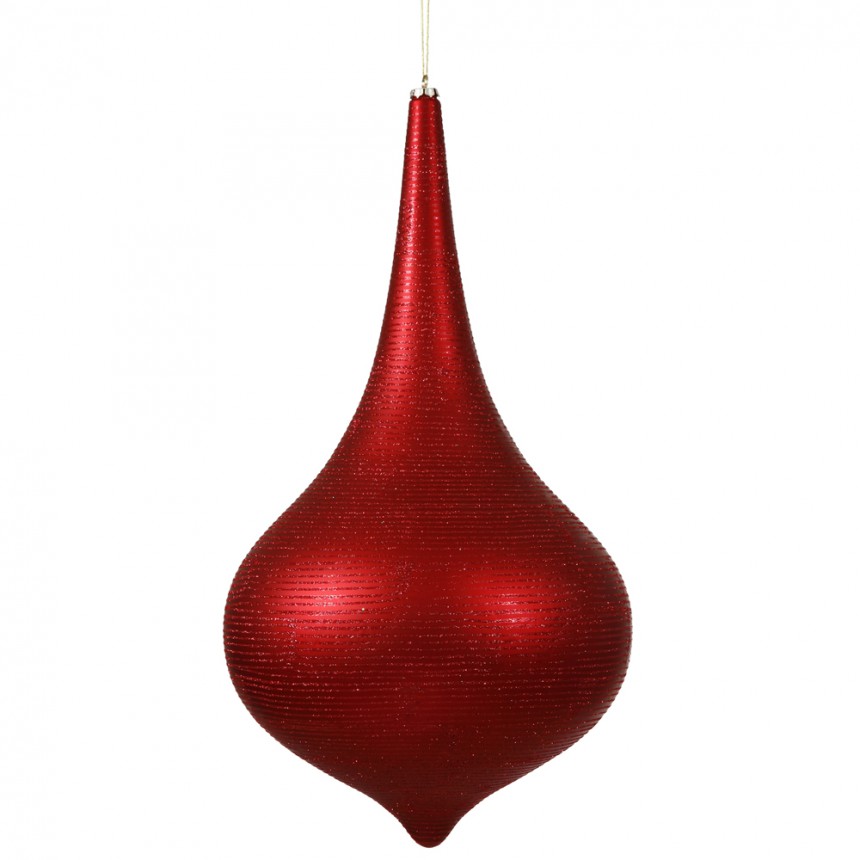 24 inch Matte-Glitter Onion Drop Ornament For Christmas 2014