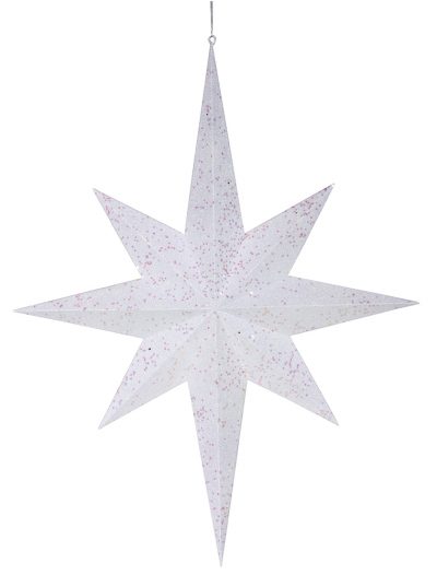 31.5 inch Glitter 8 Point Star Ornament For Christmas 2014