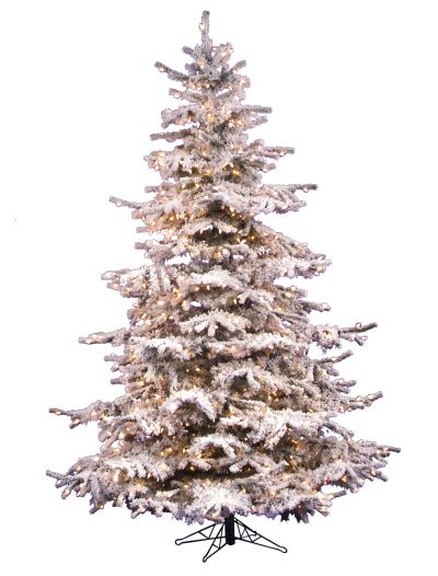 Flocked Sierra Fir Christmas Tree For Christmas 2014