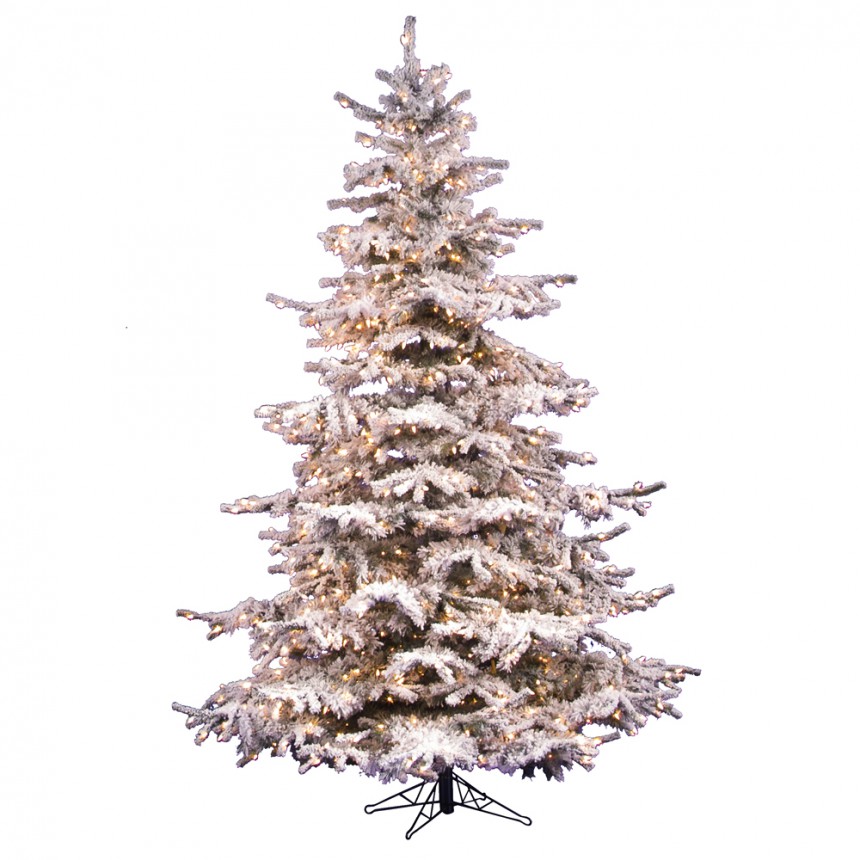Flocked Sierra Fir Christmas Tree For Christmas 2014